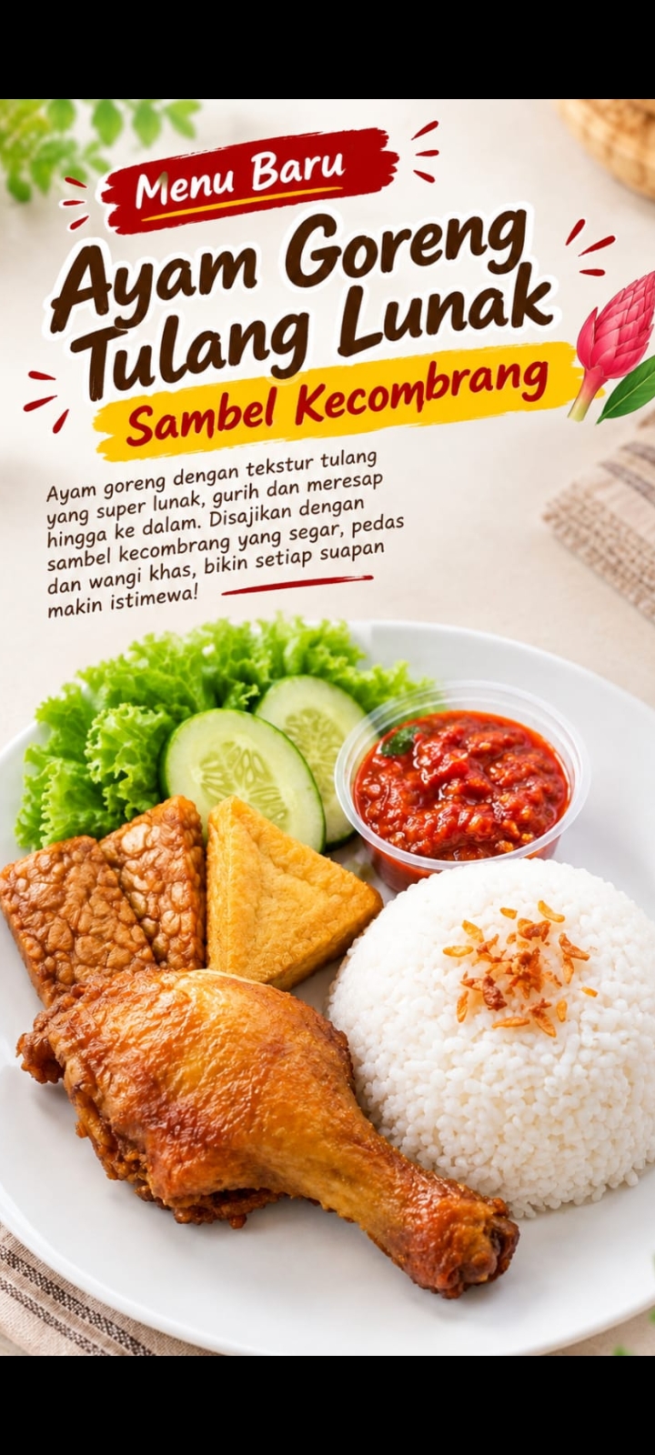 Ayam Geprek Tulang Lunak